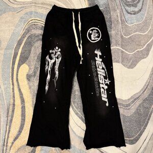 Hellstar Black Yoga Flared Sweatpants Mens Size Large